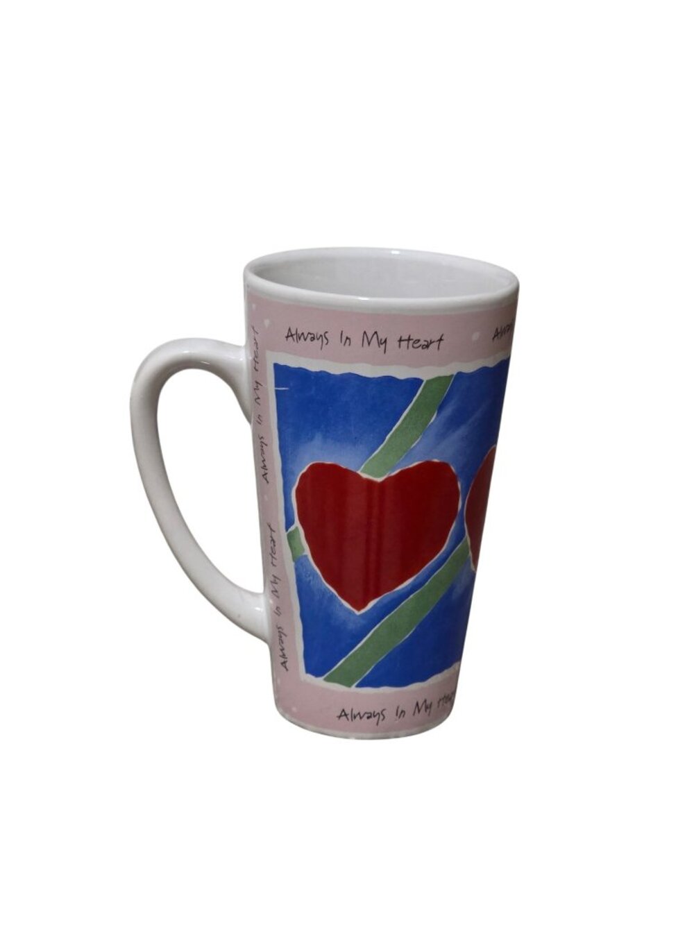 Always in My Heart 16oz White Mug Valentines Lovers Multicolor 2.5"x3.5"x6"